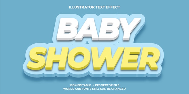 Vector soft white yellow blue  text effect