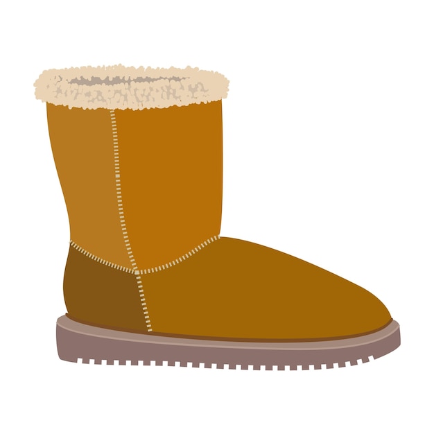 Soft winter boot icon Flat illustration of soft winter boot vector icon for web design