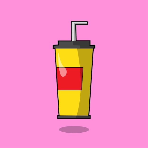 Vector softdrink cartoon vector illustration