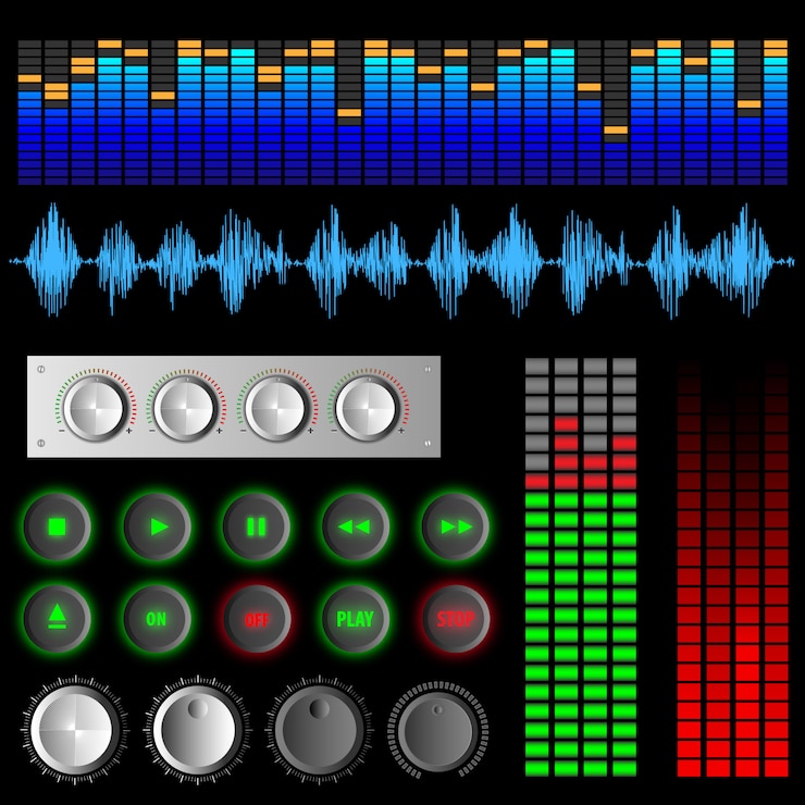 Vector software buttons 
