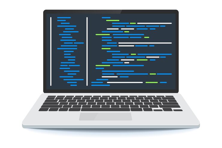 Software coding concept. Java code digital text. Digital program code on the screen.