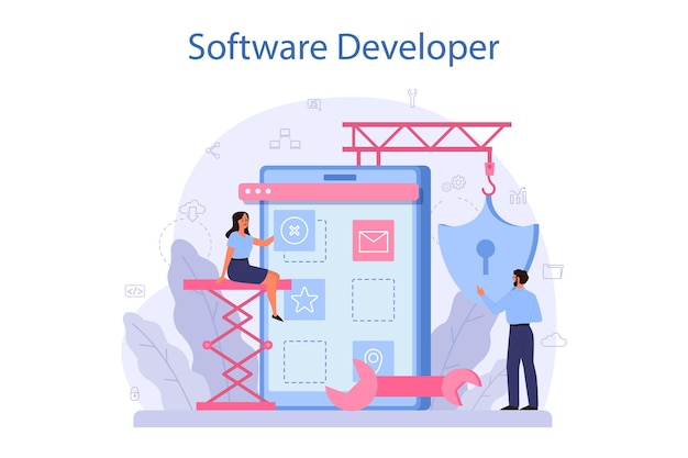 Software developer concept illustration