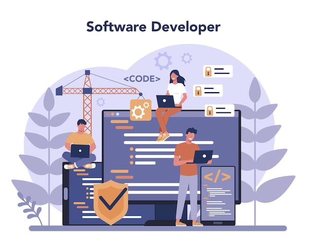 Software developer concept