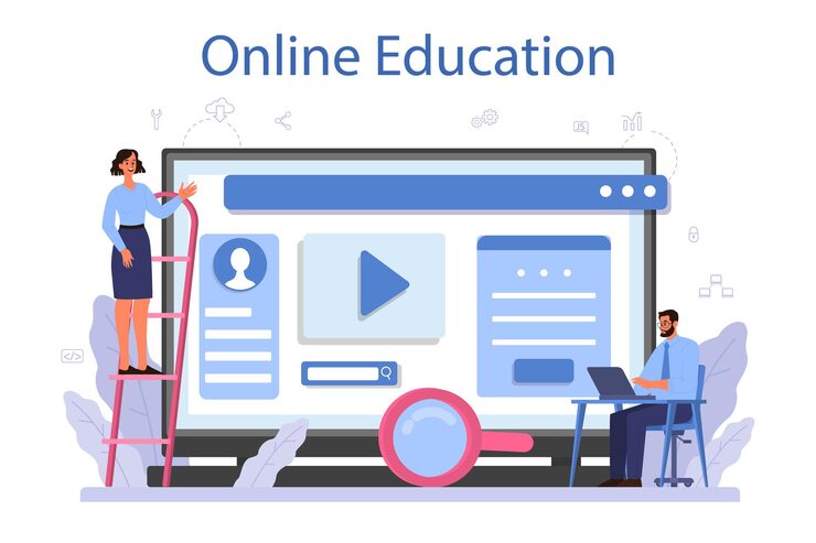 Vector software developer online service or platform. idea of programming and coding, system. software developing. online education. isolated vector illustration