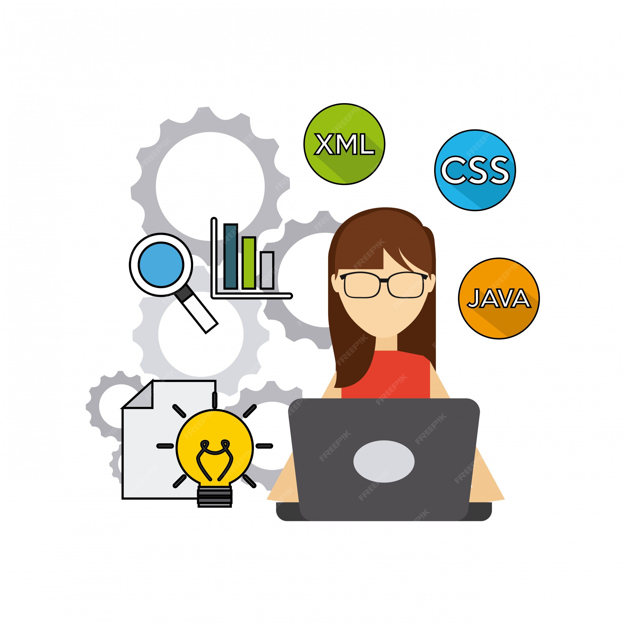 Premium Vector | Software developer and programmer Premium Vector | Software developer and programmer