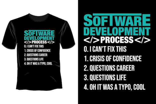 Vector software developer t shirt design