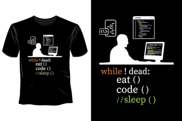 Вектор Дизайн футболки разработчика программного обеспечения