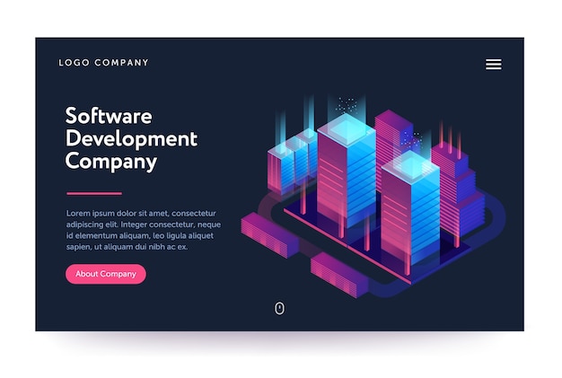 Software development company illustration