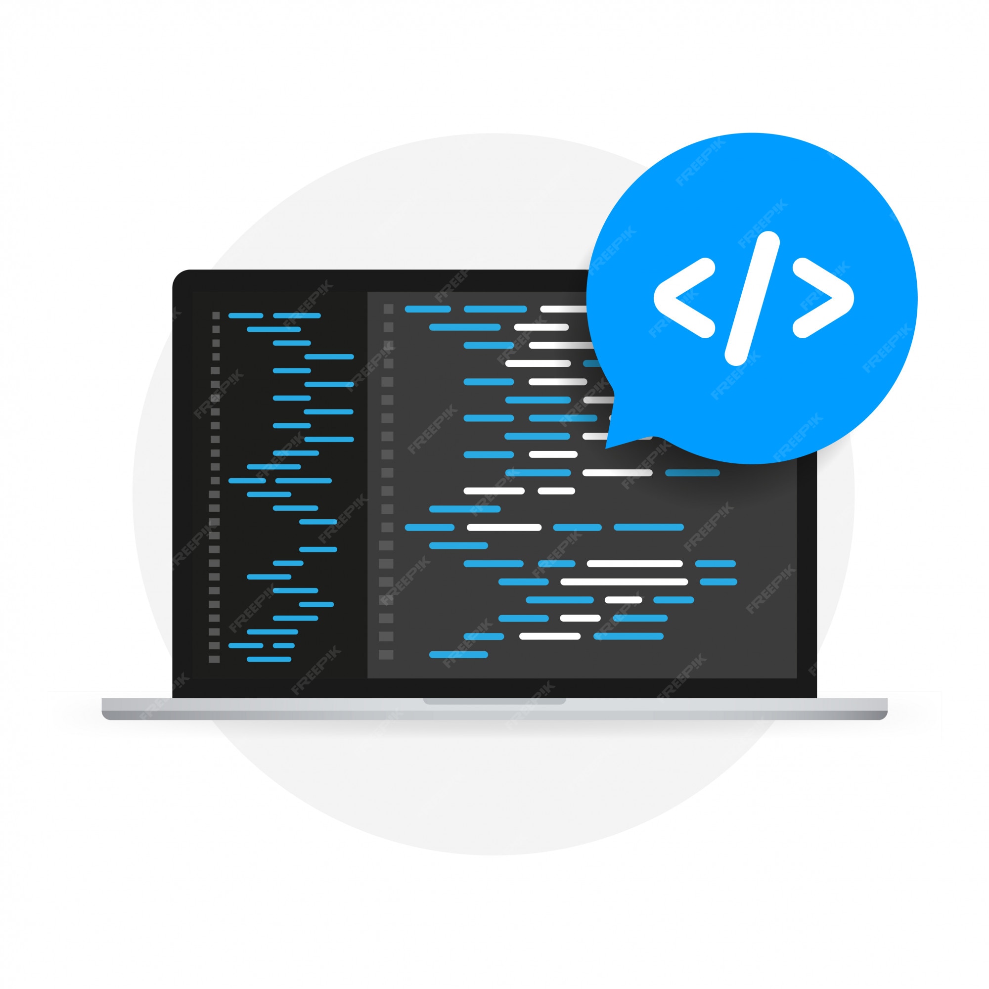 Premium Vector | Software development, programming, coding vector concept.