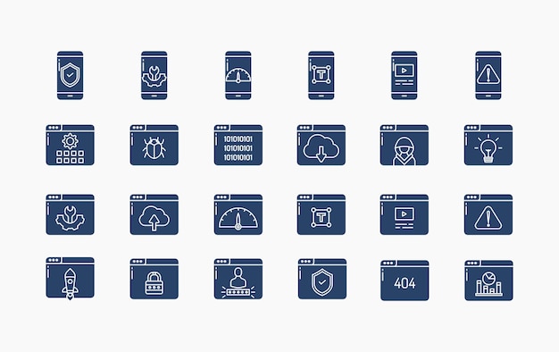 Software Development and programming vector icon illustration