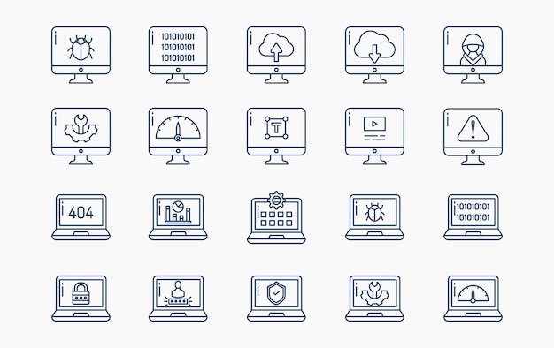 Software development and programming vector icon illustration