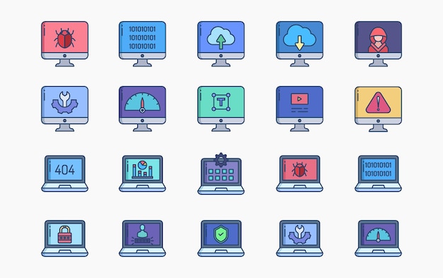 Software Development and programming vector icon illustration