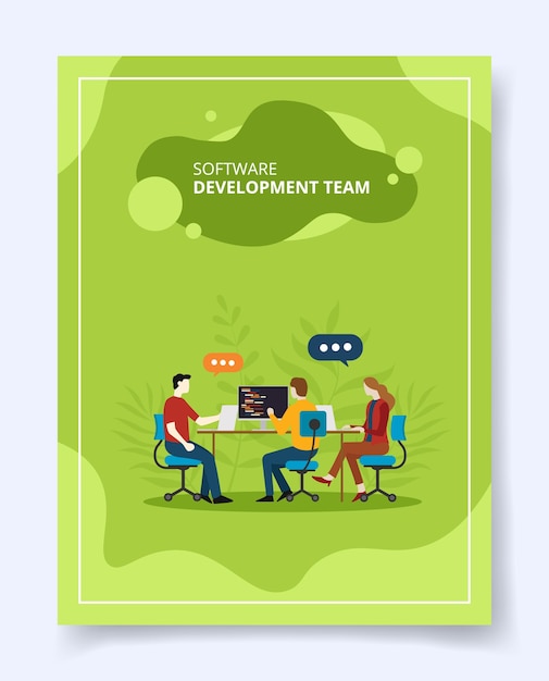 Software development team people discussion build program