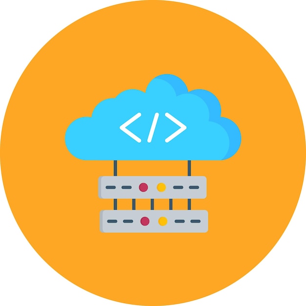 Software gedefinieerde netwerk platte illustratie