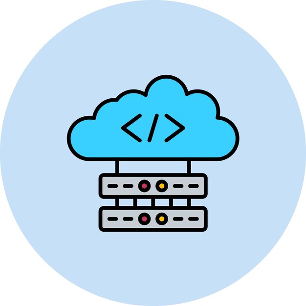 Software gedefinieerde netwerk platte illustratie