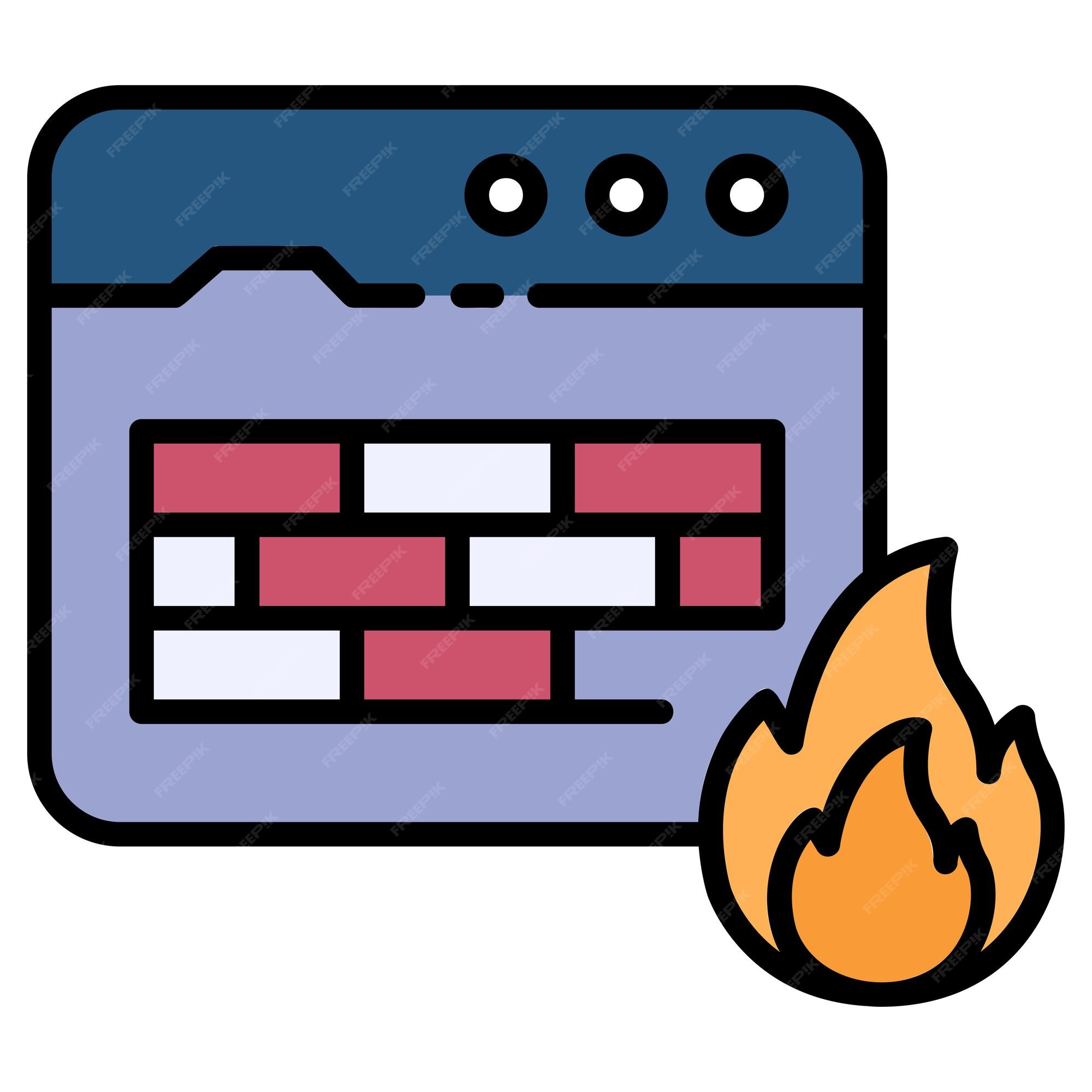 Premium Vector Software hardware firewall concept browser based