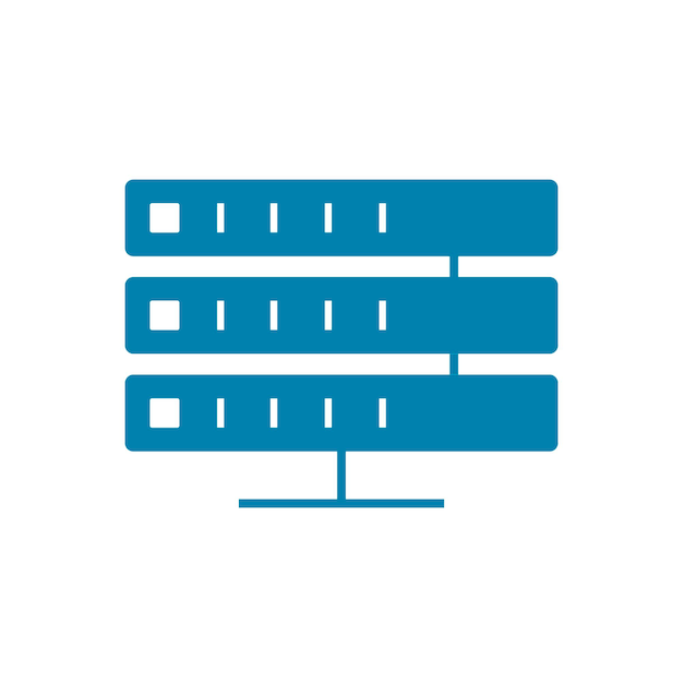 Software hosting platte lijn pictogram vectorillustratie