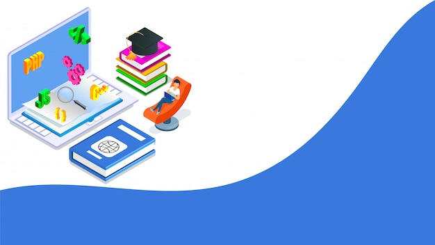 Vector software programming isometric concept.