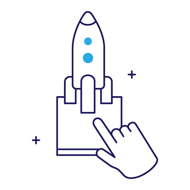 Software Startup en Launch Command Vector Icon Design launch command system launch terminal command