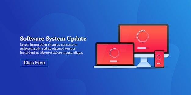 Software systeemupdate conceptuele banner