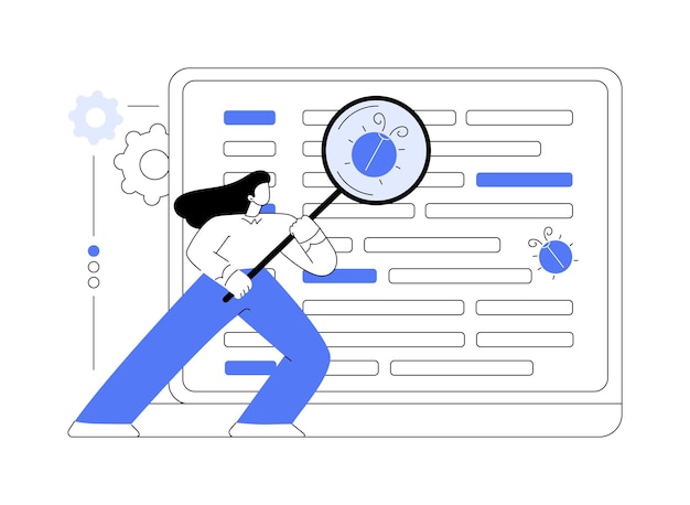 Software testen abstract concept vectorillustratie