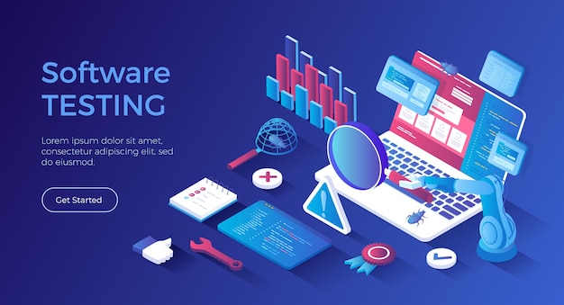 software testing process evaluation software application or website computer code analysis identi