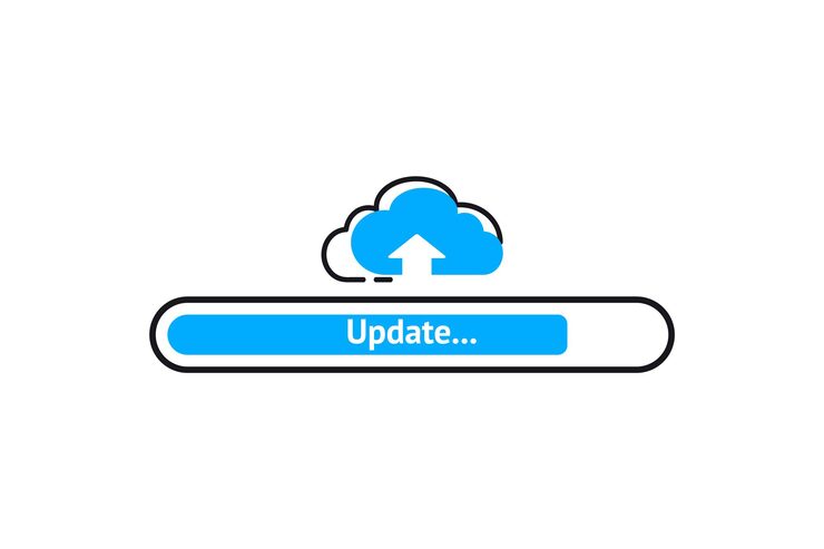Vector software update. loading process. upgrade concept. vector illustration in flat style. upgrade update refresh. loading process.concept of upgrade application progress icon for graphic and web design