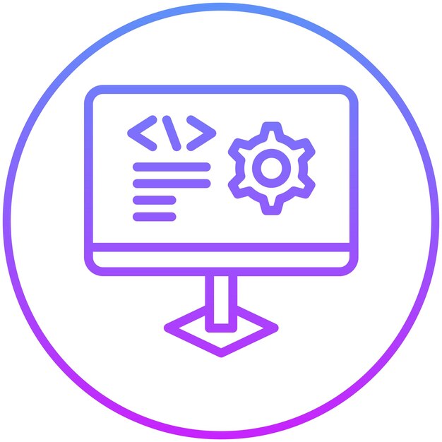 소프트웨어 터 아이콘 일러스트레이션 No Code 아이콘 세트