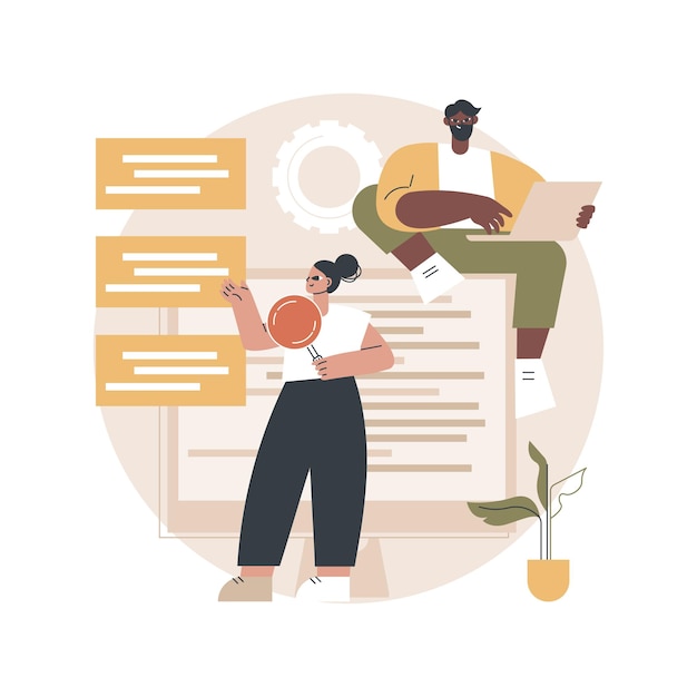 Software vereiste beschrijving concept illustratie