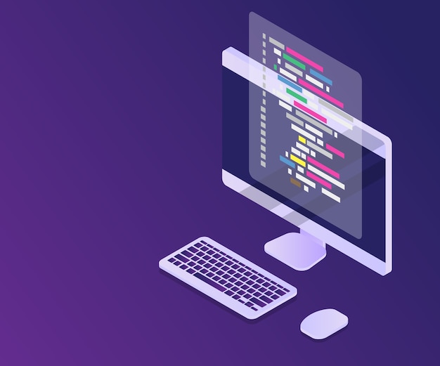 Vector softwareprogrammering coderingsconcept
