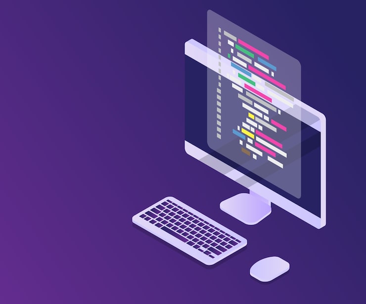 Vector softwareprogrammering coderingsconcept