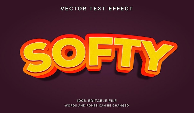 Softy editable 3d text effect