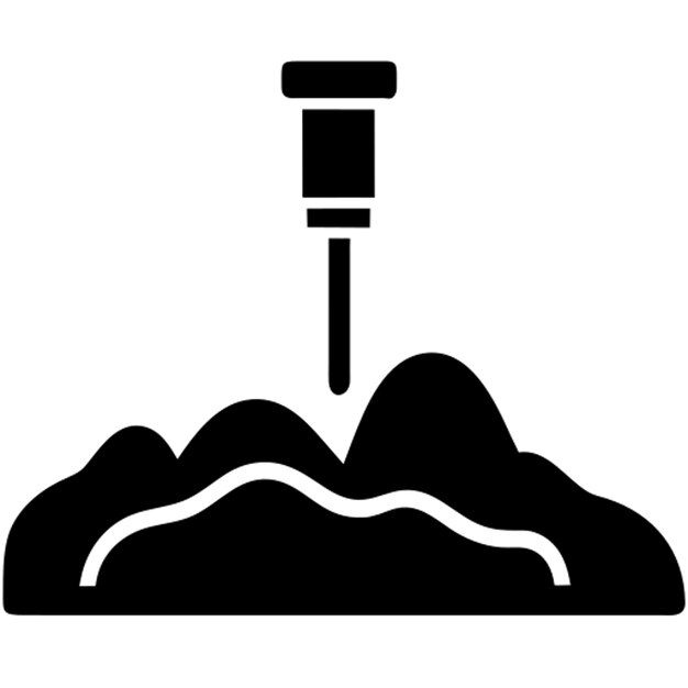 soil drilling pictogram