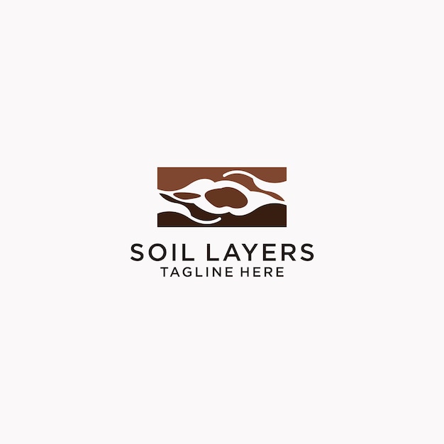 Soil layers logo icon design template flat vector