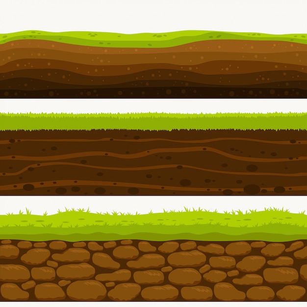 Soil seamless layers ground layer