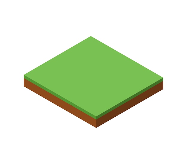 Soil with isometric grass