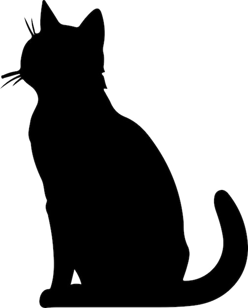 Sokoke Cat black silhouette with transparent background