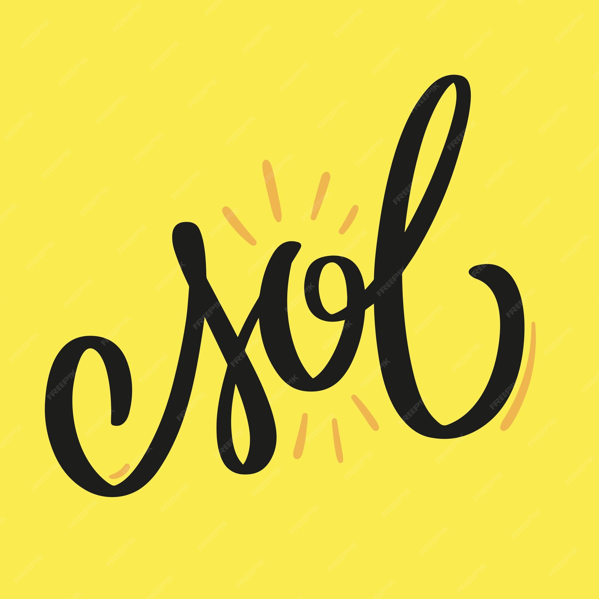 Premium Vector | Sol. sun in brazilian portuguese. modern hand