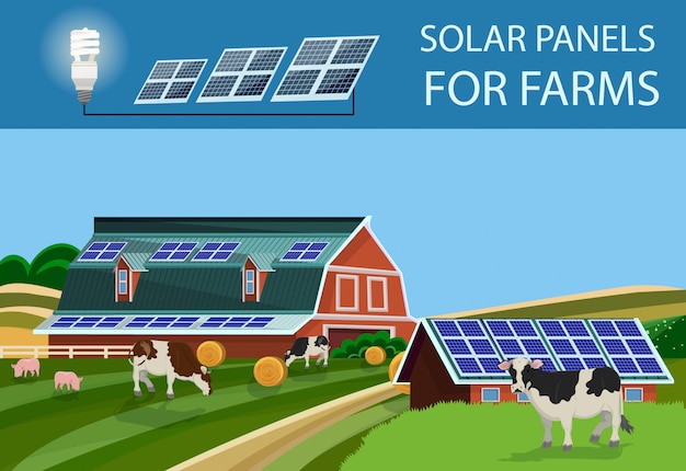 Solar batteries for farm