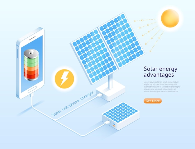 Solar cell phone isometric design