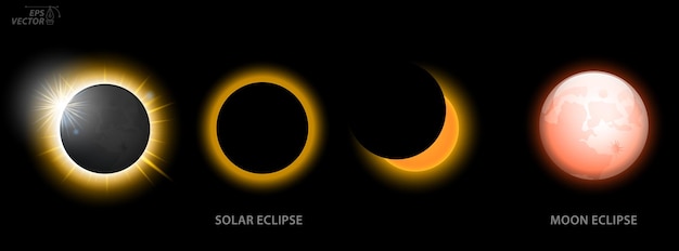 Vettore eclissi solare aa6