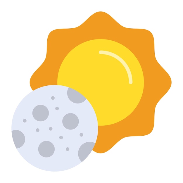 Vector solar eclipse icon