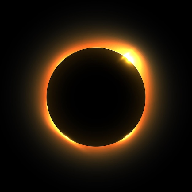 Vettore eclissi solare elemento di disegno vettoriale