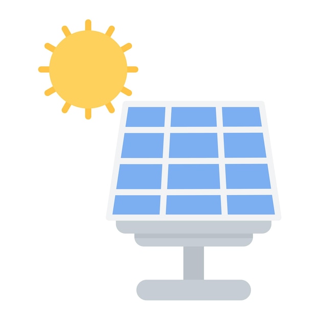 Solar Energy Flat Illustration