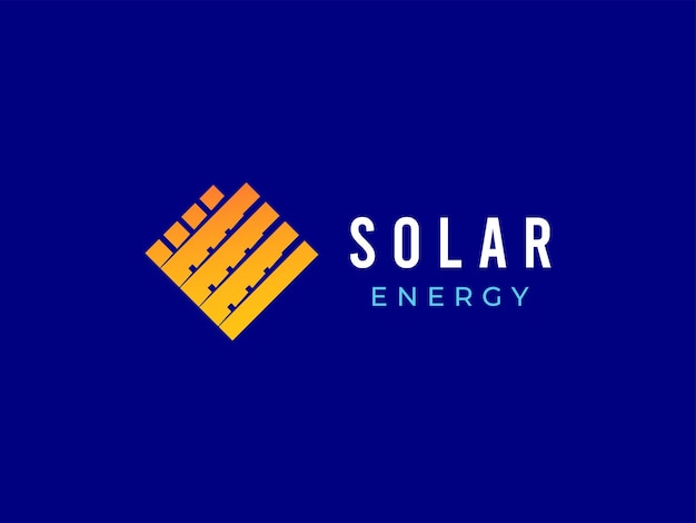 Vector solar energy logo design concept