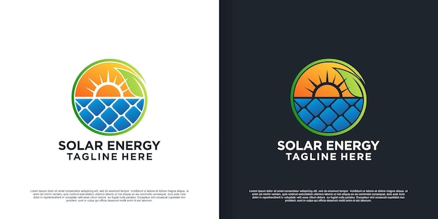 Solar energy logo design summer sunburst concept premium vector part 3