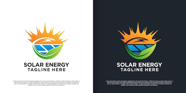 Solar energy logo design summer sunburst concept Premium Vector Part 5