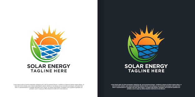 Solar energy logo design summer sunburst with unique concept Premium Vector Part 5