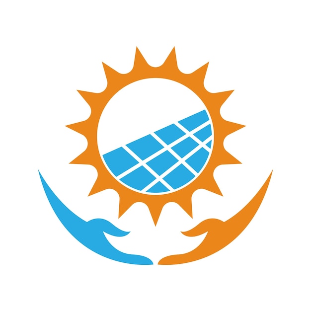 Solar energy logo icon design