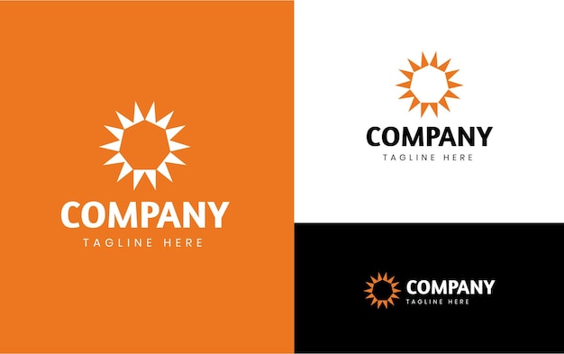 Solar energy logo template